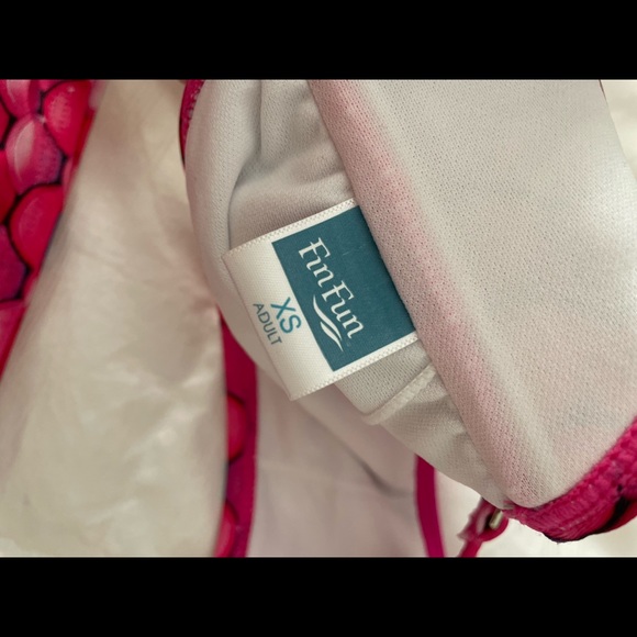 Fin Fun Women’s Two Piece Mermaid Bikini XS Hot Pink - Picture 2 of 5